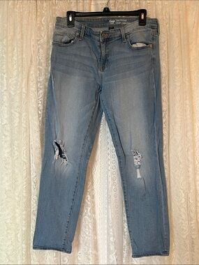 GAP Distressed Girlfriend Jeans